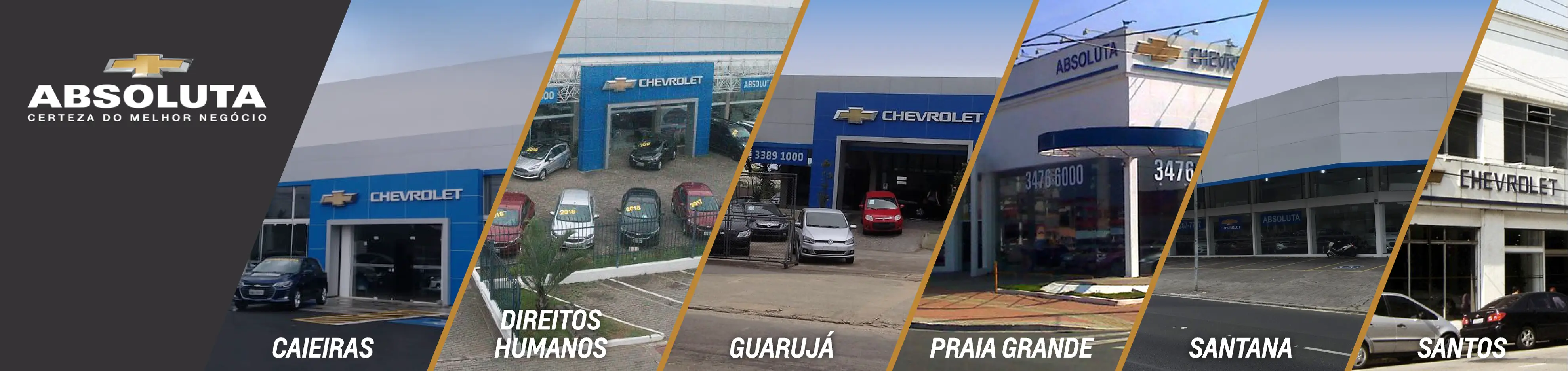 Concessionária Chevrolet Absoluta Guarujá, na Av. Santos Dumont