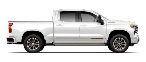 Chevrolet Silverado blanca de perfil