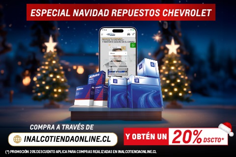 Chevrolet Inalco - Repuestos a precios de miedo - 20% dcto ¡Hasta el 31 de octubre!