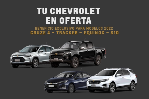 Tu Chevrolet en oferta - Modelos 2022 - Cruze 4, Tracker, Equinox y S10 | Chevrolet Rudas
