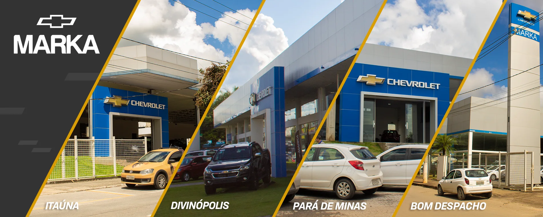 Venda e ofertas de carros novos e seminovos na concessionária Chevrolet Marka Divinópolis. Peças genuínas GM, acessórios automotivos originais e serviços de manutenção e revisão de veículos.