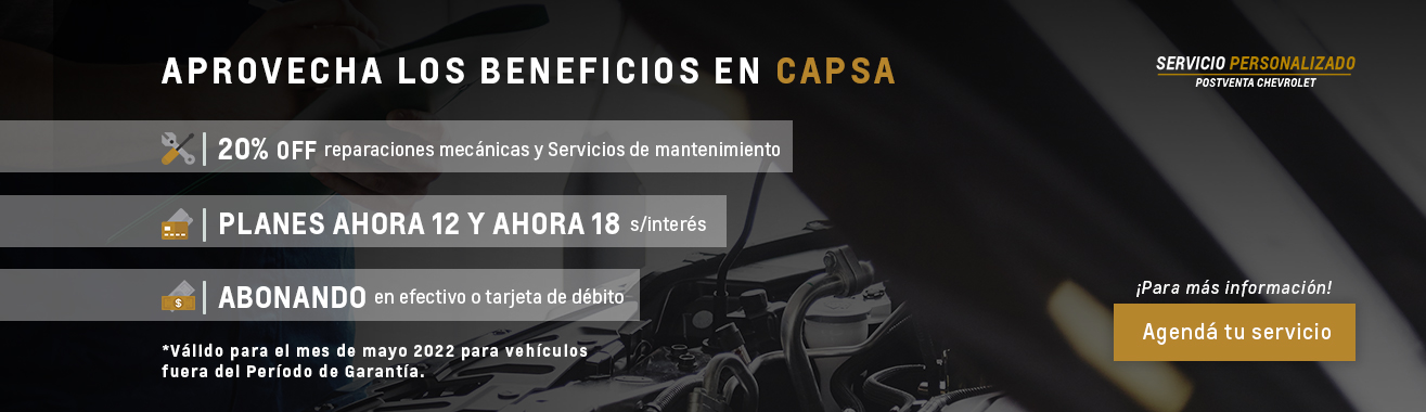 Beneficio exclusivo Chevrolet CAPSA