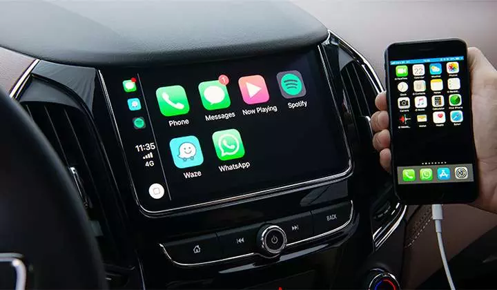 Tecnologia e conexão com Apple CarPlay no novo Chevrolet Chevrolet Cruze 2023