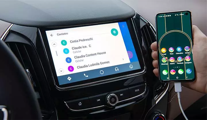 Tecnologia e conexão com Android Auto no novo Chevrolet Cruze 2023