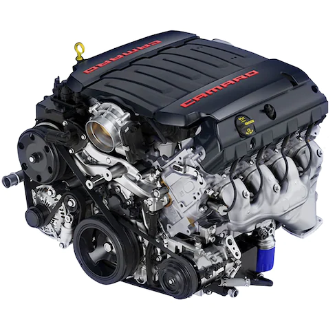 Potência do motor V8 do carro esportivo da Chevrolet, Camaro 2023