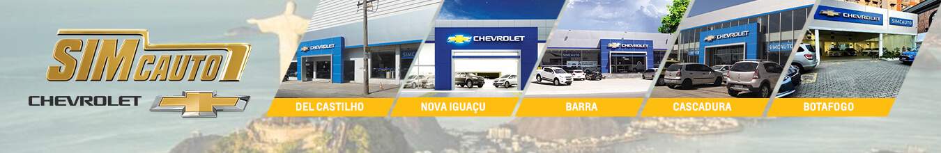 Venda e ofertas de carros novos e seminovos na concessionária Chevrolet Simcauto Del Castilho.  Peças genuínas GM, acessórios automotivos originais e serviços de manutenção e revisão de veículos.