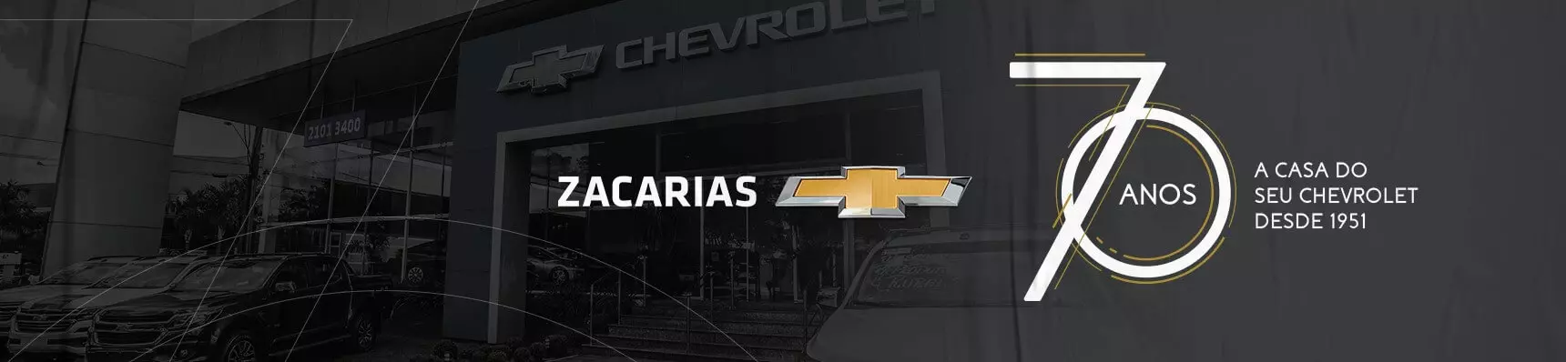 Venda e ofertas de carros novos e seminovos na concessionária Chevrolet Zacarias de Cascavel. Peças genuínas GM, acessórios automotivos originais e serviços de manutenção e revisão de veículos.