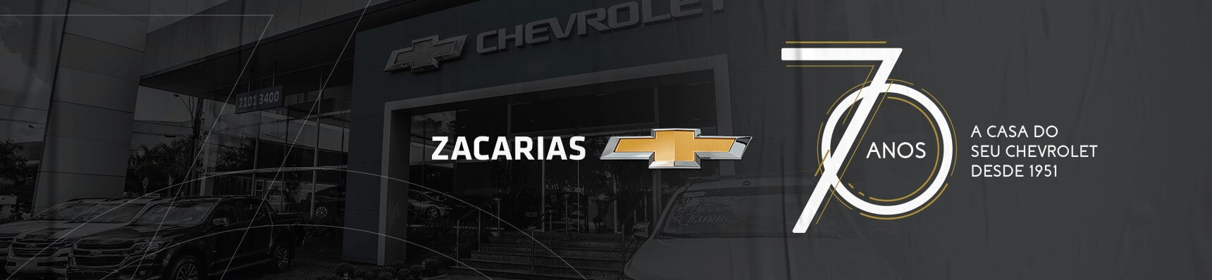 Venda e ofertas de carros novos e seminovos na concessionária Chevrolet Zacarias de Maringá. Peças genuínas GM, acessórios automotivos originais e serviços de manutenção e revisão de veículos.