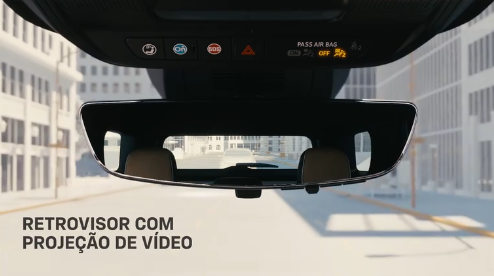 O novo SUV Chevrolet Equinox 2025 vem equipado com retrovisor com projeção de video