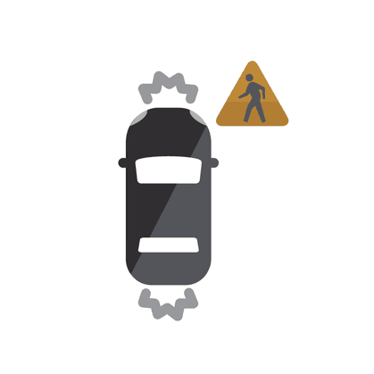 Chevrolet Suburban - Icono de detección de peatón