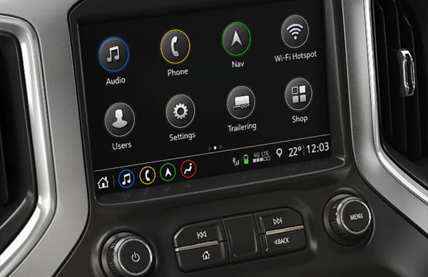 Chevrolet Silverado Sistema Apple CarPlay y Android Auto