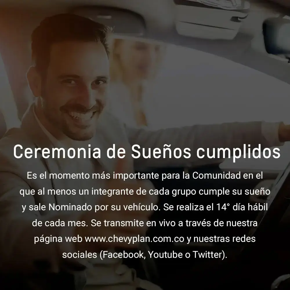 Ceremonia sueños cumplidos con Chevyplan