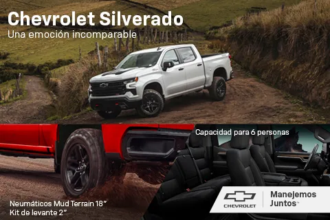 En Varona Manejemos Juntos - Chevrolet Silverado neumáticos Mud Terrain 18 pulgadas, capacidad para 6 personas y más 