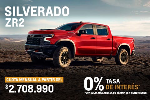 Chevrolet Melhuish - OFERTA SILVERADO ZR2 - 0% Tasa de interés - Cuota a partir de: $2.708.990*