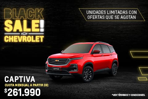 Chevrolet Kovacs - BLACK SALE! - CAPTIVA - Cuota mensual a partir de: $280.990*.