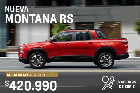 Chevrolet Melhuish - OFERTA MONTANA RS - Cuota mensual a partir de: $420.990*